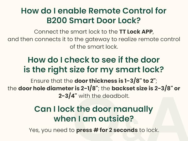 how do l enable remote control for b200 smart door lock