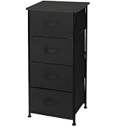 American Dream 4 Drawer Storage Tower, Fabric Dresser Organizer with Steel Frame, Vertical Storag...