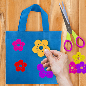 Party Favor Gift Tote Bags, Assorted Colors, Non-Woven Rainbow Treat Bags Handle Birthday Favors