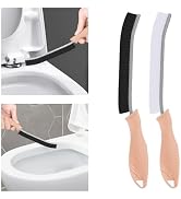 TQRR Toilet Brush, 2 Pcs Bathroom Cleaning Brush, Toilet Scrubber, Deep Toilet Bowl Brush with Ha...