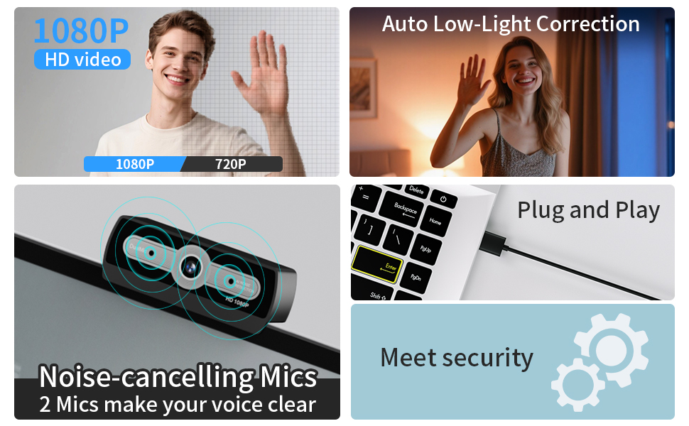 computer camera with microphone for desktop