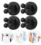 Razor Holder Shaver Hook Hanger Stand - 4Pcs Silicone Toothbrush Holders for Shower Wall Mounted ...