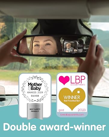 Double Award-Winning Car Mirror Baby 100% Shatterproof Baby Mirror Car Journeys