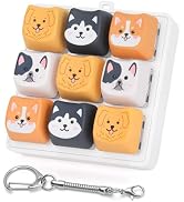 Netholid 9-in-1 Dog Keyboard Fidget Toys for Adults Clicky Keyboard Clicker Fidget Keychain Gifts...