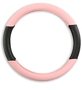 Cxtiy Genuine Leather Steering Wheel Cover with Ventilation Holes Luxury Cowhide,Breathable and A...