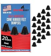 Cone Shaped Black Rubber Bumpers - 20 PC - Made in USA - Rubber Feet Spacers for Electronics, Com...