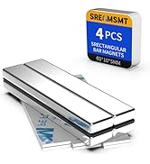 SRENMSMT Powerful Neodymium Bar Magnets, 4 Pack Rare Earth Magnets, Heavy Duty Magnet, Rectangula...