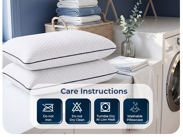 Memory foam pillows queen size bed pillows cooling premium hotel Quality machine washable cover