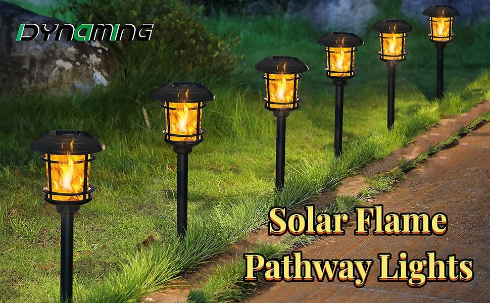 Solar Flame Pathway Lights