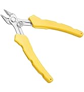 DOWELL Flush Cutter Micro Wire Cutters 5 Inch Stainless Steel Side Cutting Pliers Tools Precision...