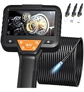 50FT Endoscope Camera with Light -IP67 Waterproof Borescope Inspection Camera with 4.3" IPS Scree...