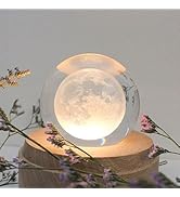 YCWF 3D Crystal Ball Music Box,Luminous Rotating Musical Box,with Projection LED Light Music Box,...
