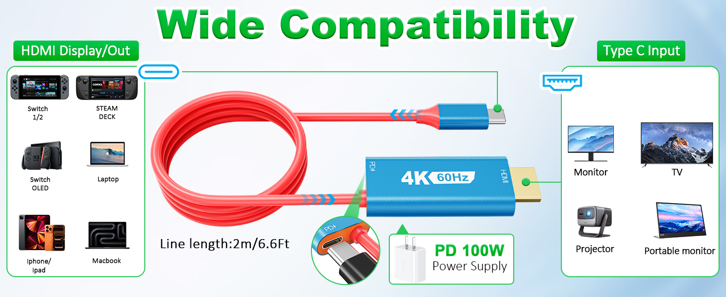 Wide compatibility