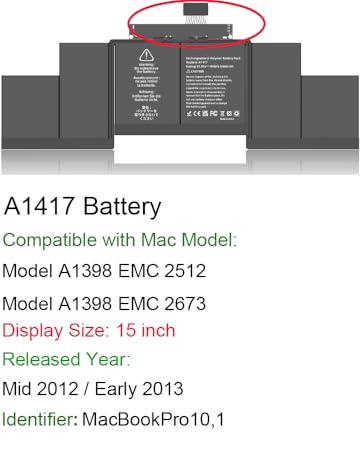 A1398 A1417 Battery