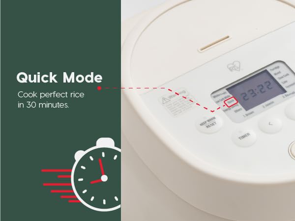 IRIS USA Micom Japanese Rice Cooker, 3-Cup Uncooked/6-Cup Cooked, Fuzzy Logic Kitchen Appliance