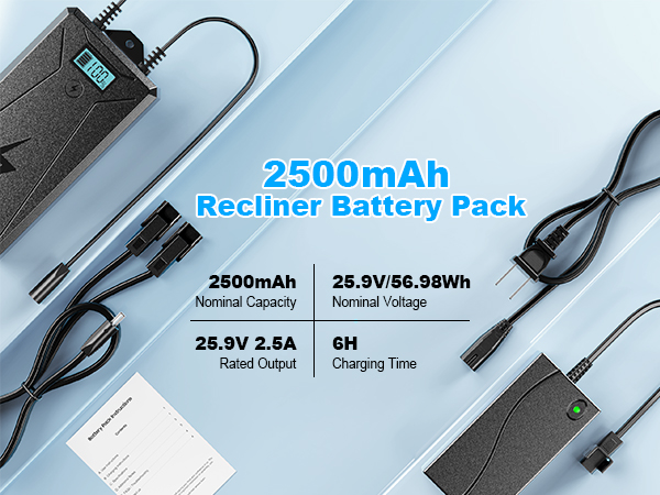 recliner battery pack rechargeable