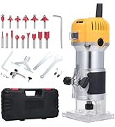VISLONE Wood Router 800W Wood Trimmer 30000r/min 6 Variable Speed with 15pcs Milling Cutter Accur...
