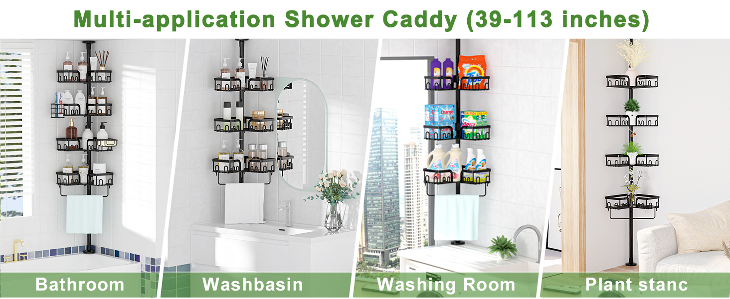 the shower shelf perfect to use in bathroom,bathtub,balcony and washing room