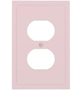 Light Pink 1 Gang Electrical Duplex Wall Plate Receptacle Outlet Covers Decorative Dual Single De...