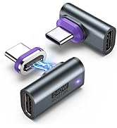 A.S 240W Magnetic Right Angle USB C Adapter(2 Pack), USB4 40Gbps 8K@60Hz Magnetic Type C Extender...