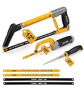 KATA Hand Saw Kit, 12" Heavy Duty Hacksaw, 10" Mini Hacksaw, 6" Drywall Saw | 3PCS Metal Cutting ...