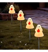 Halloween Ghost Pathway Lights Outdoor, 7Ft C7 Halloween Decorations Pathway String Lights with 4...