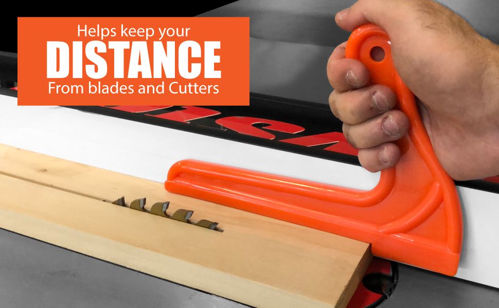Delmar Tools Push Block Table Saws, Narrow Rip Cuts Safe Easy, Helps Prevent Kickback