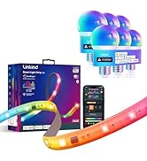 Linkind Matter Smart Light Bulb and LED Strip Lights RGB 10ft Compatible with Alexa and Google Home