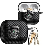 Ephoou for AirPods Pro 3 Case (2025) with Skull Lock &amp; Carabiner Keychain, Girls Boys Funny Cool ...