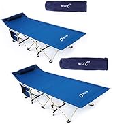 Nice C Camping Cots, Cot for Adults, Camping Bed, with Pillow, Carry Bag &amp; Storage Pocket, Extra ...