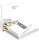 Ponek M08F Thermal Printer Paper, Printer Paper 8.5" x 11" White, Compatible with M08F-Letter, HP...