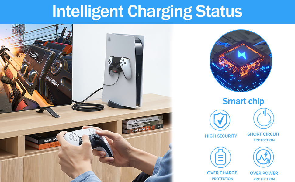Built with smart chips to safe charging
