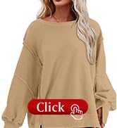 SHEWIN Sweatshirt for Women Crewneck Spring Lightweight Solid Color 2024 Fashion Warm Oversized F...