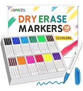 Jumlys 108 Pack Fine Tip Dry Erase Markers, Bulk Whiteboard Erasable Markers in 12 Colors, Ideal ...