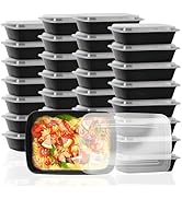 Ezalia 30 Pack- Meal Prep Containers 38oz, Plastic Food Prep Containers Reusable, Leakproof To Go...