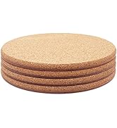 KITLAB Cork Plant Coasters, Double Layers Hard Thick Cork Planter Coaster, 8 Inch Absorbent Cork ...