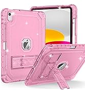 ZoneFoker Case for iPad 10th Generation 10.9 inch 2022, Heavy Duty Shockproof Rugged Protective w...