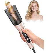 Automatic Rotating Curling Iron 1-inch - LANDOT 2-Way Anti-Tangle Self Curling Wand, Effortless C...