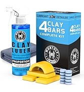 Wontolf Heavy Duty Clay Bar System for Car Detailing, Kit Includes Detailer, 4 Clay Bars Auto Det...
