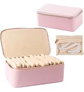 shunmei Travel Jewelry Case,Big Travel Jewelry Box with 12 Velvet Jewelry Pouch,Portable Travel J...