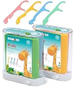 Kids Dental Flossers,2 Box 176 Count Floss Organize Dispenser,Automatic Pop-Up Make Children Flos...
