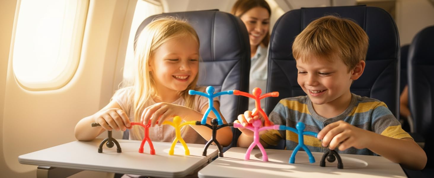 MAGMEN Magnetic Fidget Sensory Toys Kids Playing Airplane Travel ADHD Autism Educational Fun