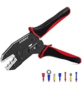 Sanuke Crimping Tool For Insulated Wire Connectors-AWG 22-10 Ratcheting Wire Crimper-Crimping Pli...