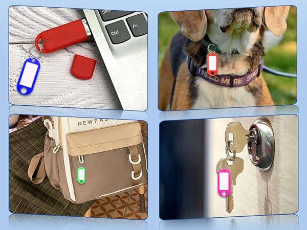 key tags with labels