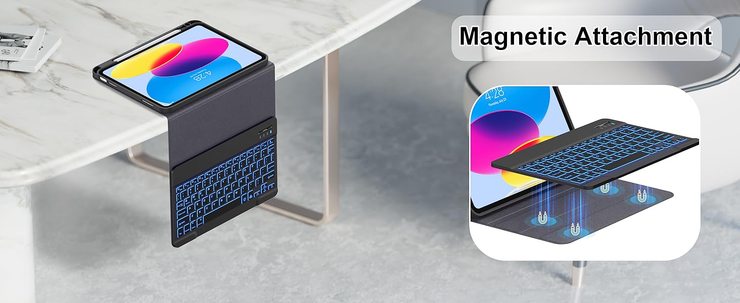 ipad 11th 10th generation case with keyboard magnectic composition book case for ipad a16
