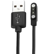 Haourlife 2Packs Replacement Magnetic Charging Cable for Smart Watch(2.84mm 2 Pin)