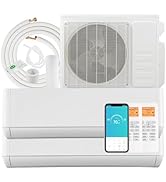 ARLIME 36000 BTU 2 Zone Mini Split Air Conditioner & Heater, 21.5 SEER2 Wifi Enabled Inverter Spl...