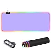 RGB Large Gaming Mouse Pad, Extended Mouse Pad with 12 Lighting Effects, Water Proof Mutispandex ...