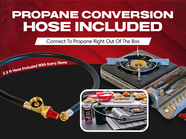 Grill Boss Dual Fuel Portable Stove, Dual Fuel Butane &amp; Propane Stoves