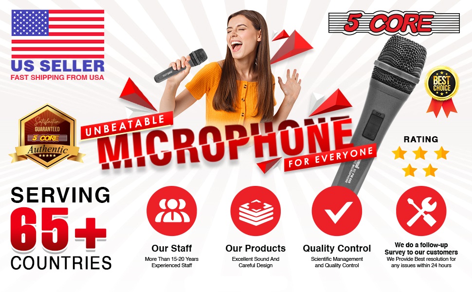 microphone for singing, wired microphone, dynamic microphone, mic, singing microphone